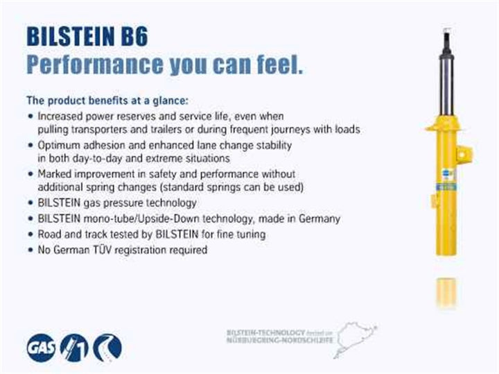 Bilstein B6 07-18 GMC Acadia Twintube Suspension Strut Assembly - Bull Strap