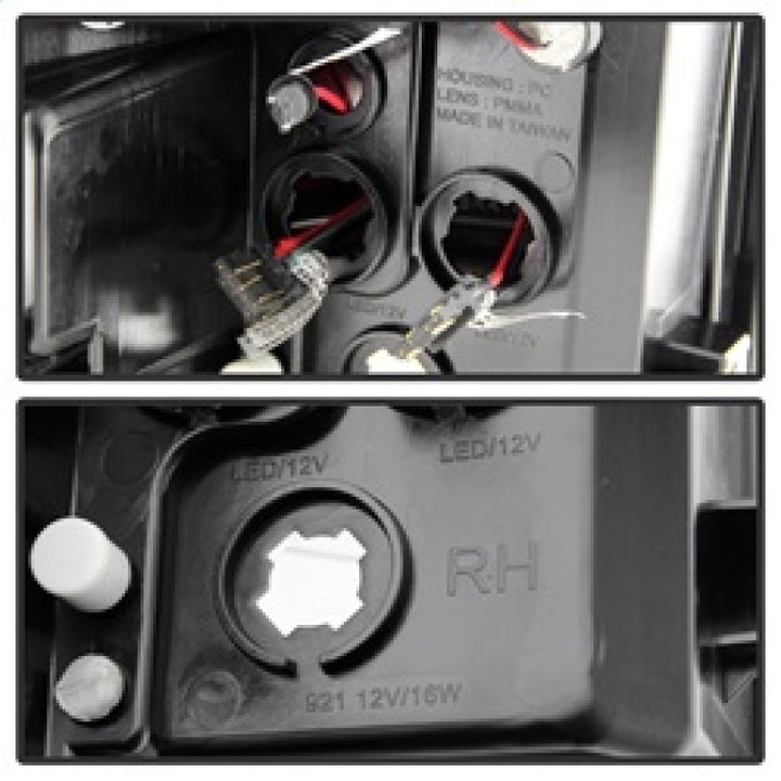 Spyder GMC Sierra 14-16 LED Tail Lights Black ALT-YD-GS14-LBLED-BK - Bull Strap