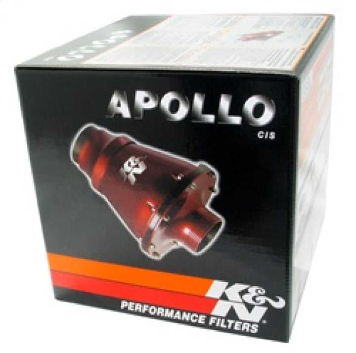 K&N Universal Apollo Black Cold Air Intake - 70mm OD FLG PP - Bull Strap