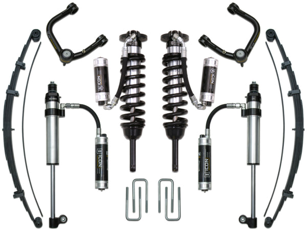 ICON 05-15 Toyota Tacoma 0-3.5in/16-17 Toyota Tacoma 0-2.75in Stg 9 Suspension System w/Tubular Uca - Bull Strap