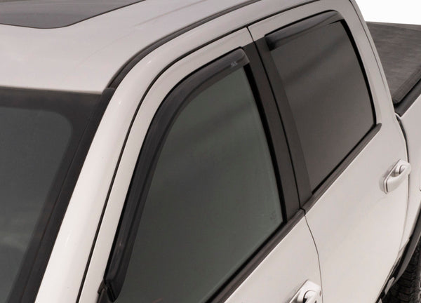 AVS 04-15 Nissan Titan Crew Cab Ventvisor In-Channel Front & Rear Window Deflectors 4pc - Smoke - Bull Strap