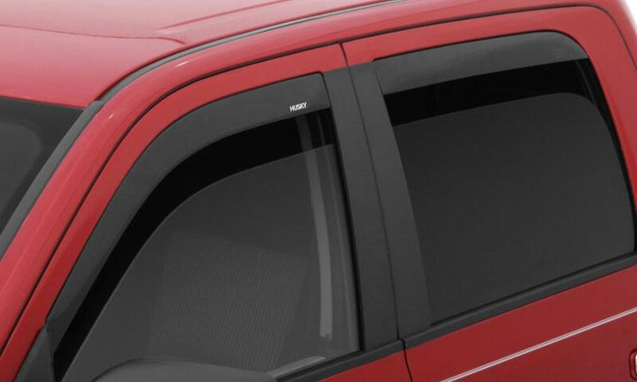 Husky Liners 19-24 RAM 1500 Quad Cab In-Channel Mount Ventvisor Low Profile (4pc) - Smoke - Bull Strap