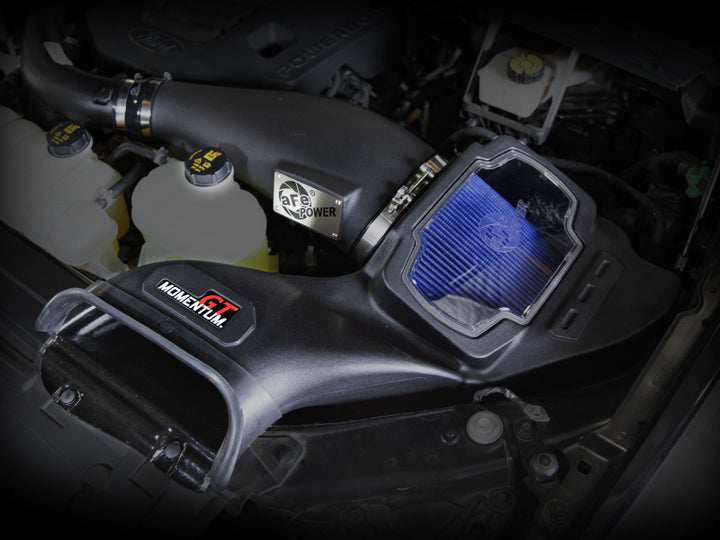 aFe Momentum GT Pro 5R Cold Air Intake System 2021-2022 Ford F-150 V6-3.5L (tt) PowerBoost - Bull Strap