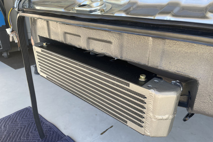 CSF Universal Dual-Pass Oil Cooler - M22 x 1.5 Connections 22x4.75x2.16 - Bull Strap