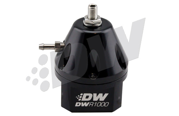 DeatschWerks DWR1000 Adjustable Fuel Pressure Regulator - Black - Bull Strap