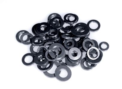 ARP M10 ID .750 OD Black Chamfer Black Washers (10 pack) - Bull Strap