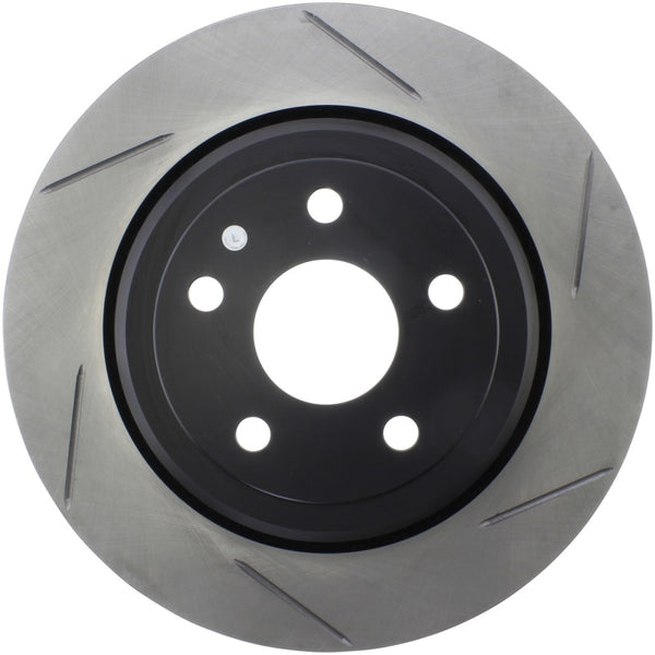 StopTech 12-13 Jeep SRT8 Rear Left Slotted Sport Brake Rotor - Bull Strap