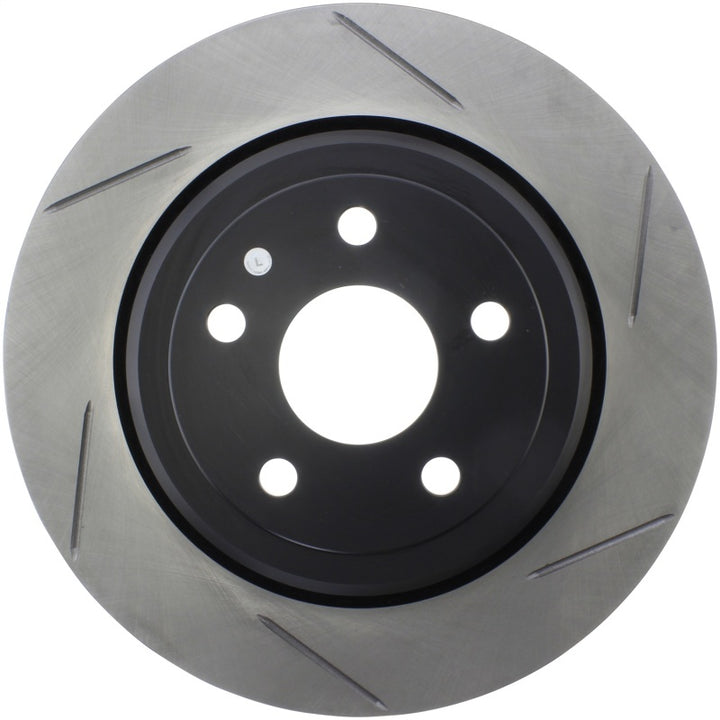 StopTech 12-13 Jeep SRT8 Rear Left Slotted Sport Brake Rotor - Bull Strap
