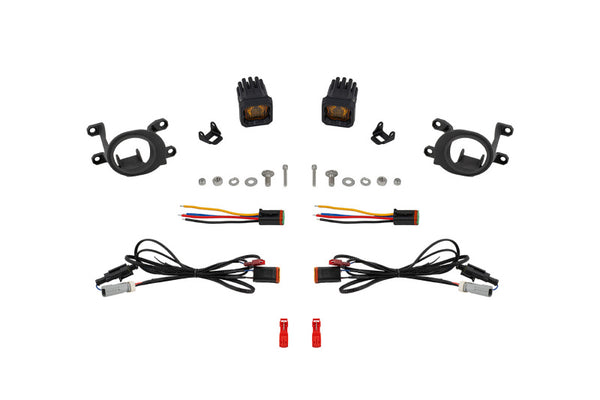 Diode Dynamics 23-24 Toyota GR Corolla SSC1 LED Fog Light Kit - Yellow SAE Fog - Bull Strap