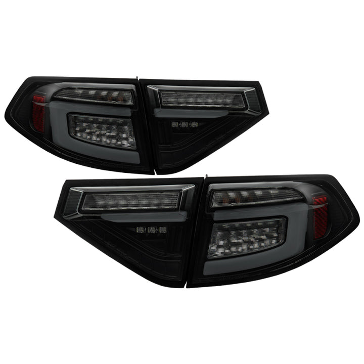 Spyder 08-14 Subara Impreza WRX Hatchback LED Tail Lights Seq Signal Blk Smoke ALT-YD-SI085D-SEQ-BSM - Bull Strap