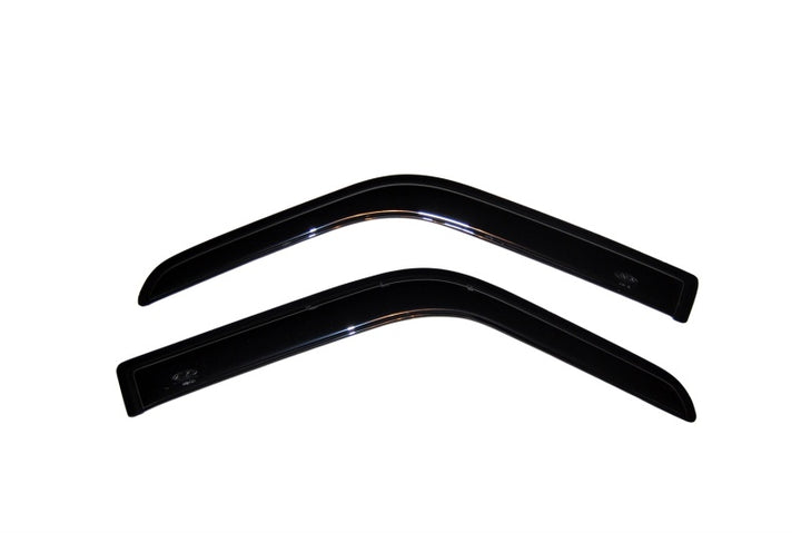 AVS 87-96 Dodge Dakota Ventvisor Outside Mount Window Deflectors 2pc - Smoke - Bull Strap
