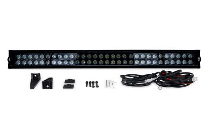 Body Armor 4x4 20in Blackout LED Light Bar Combo Beam with Wiring Harness - Bull Strap