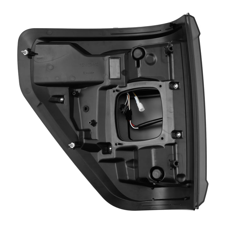 AlphaRex 21-23 Ford F-150 LUXX LED Taillights - Alpha-Black w/ BLIS - Bull Strap