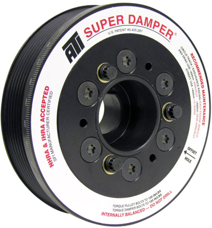 ATI Damper - 5.67in - Alum - 6 Grv - Mitsubishi Evo 10 - 3 Percent UD - 08+ - 1Pc - Bull Strap