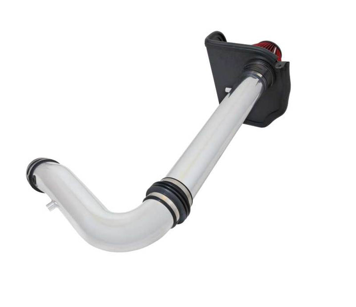 Spectre 11-17 Challenger/Charger 3.6L Air Intake Kit - Polished w/Red Filter - Bull Strap