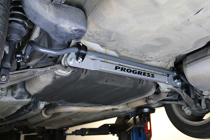 Progress Tech 92-95 Honda Civic Rear Sway Bar (22mm - Adjustable) Incl Bar Brace and Adj End Links - Bull Strap