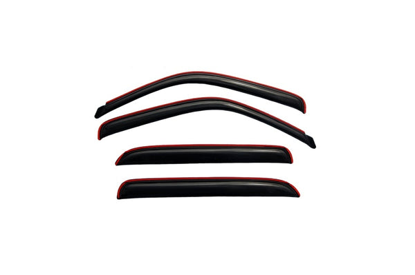 AVS 02-06 Cadillac Escalade EXT Ventvisor In-Channel Front & Rear Window Deflectors 4pc - Smoke - Bull Strap