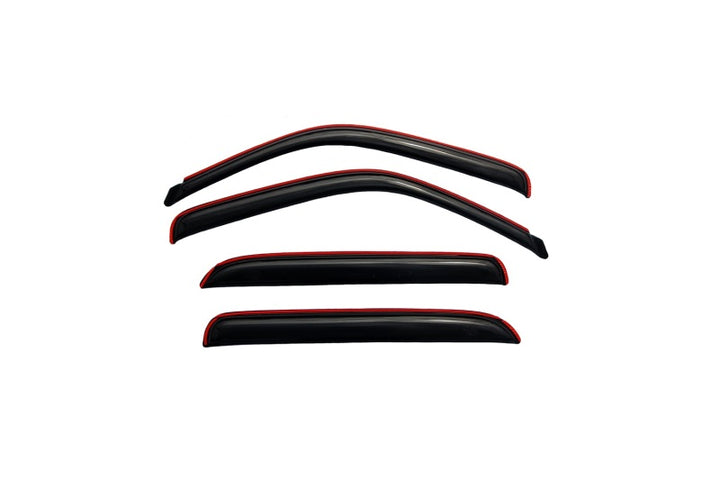 AVS 02-06 Cadillac Escalade EXT Ventvisor In-Channel Front & Rear Window Deflectors 4pc - Smoke - Bull Strap