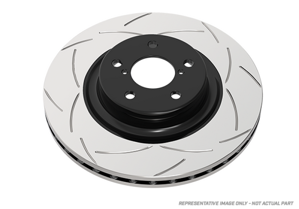 DBA 07+ Honda Civic FD2-R Slotted Street T2 Series Front Rotor - Bull Strap
