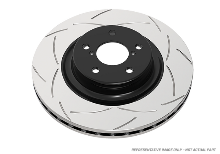 DBA 07+ Honda Civic FD2-R Slotted Street T2 Series Front Rotor - Bull Strap