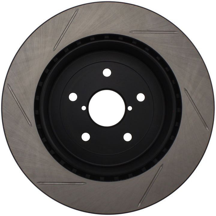 StopTech Power Slot 05-07 STi Rear Left Slotted Rotor - Bull Strap