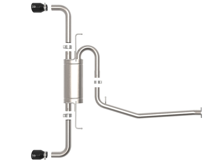 aFe POWER Takeda 19-21 Toyota RAV4 L4-2.5L 304SS CB Exhaust w/ Black Tips - Bull Strap