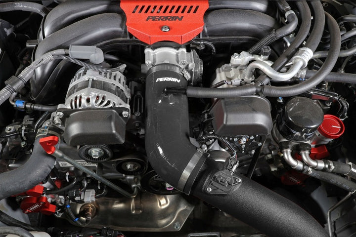 PERRIN 22-25 Subaru BRZ / Toyota GR86 Inlet Hose - Black - Bull Strap