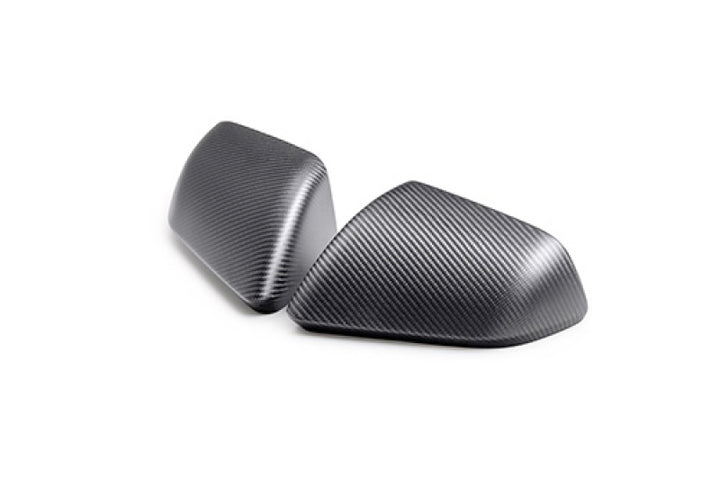 Ford Racing 24-25 Mustang (w/o Turn Signals) Carbon Fiber Mirror Skull Caps - Matte - Bull Strap