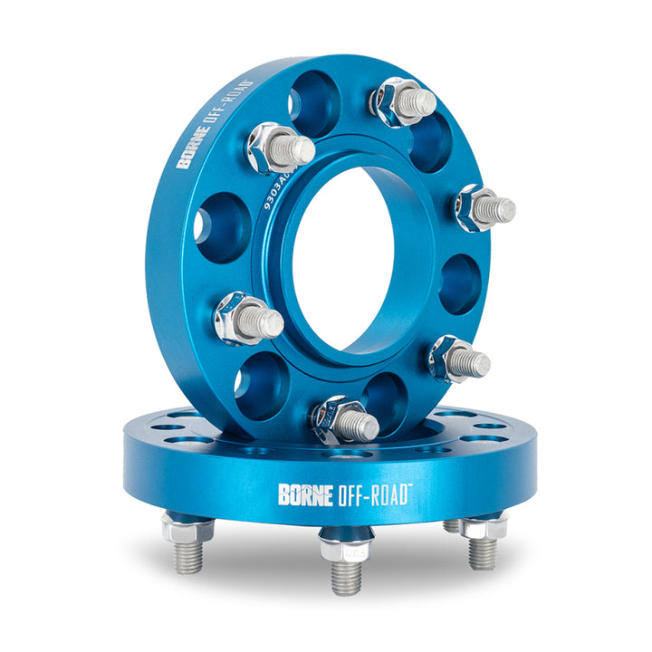 Borne Off-Road Wheel Spacers - 6x139.7 - 78.1 - 38.1mm - M14x1.5 - Blue - Bull Strap