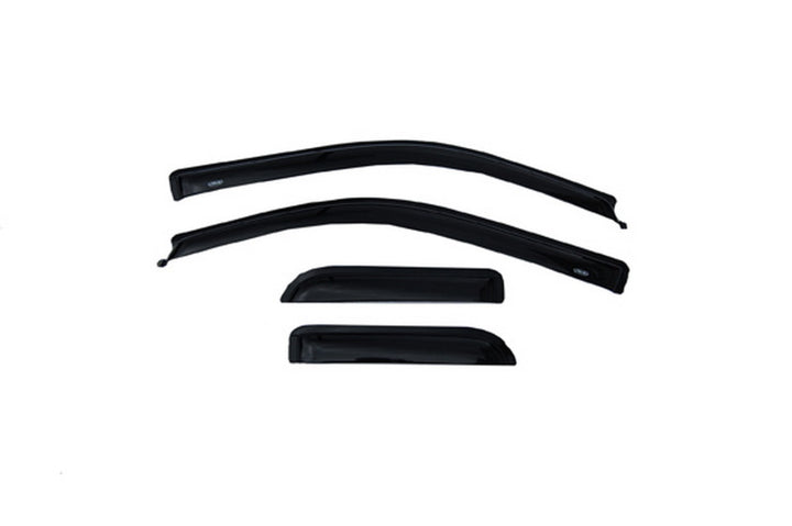 AVS 04-14 Ford F-150 Supercab Ventvisor Outside Mount Window Deflectors 4pc - Smoke - Bull Strap