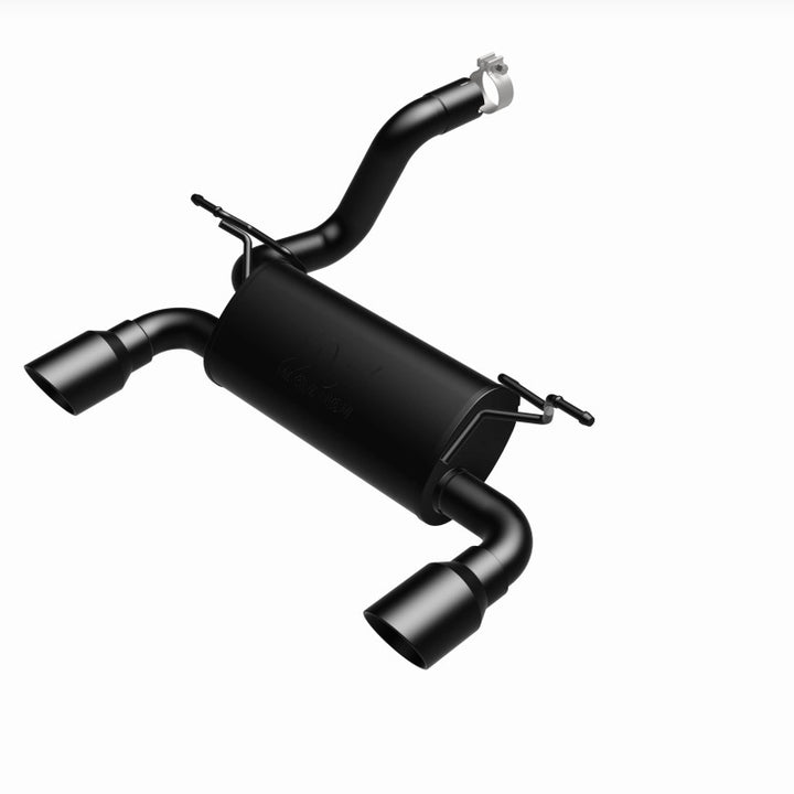 MagnaFlow 2018+ Jeep Wrangler 3.6L Dual Black Tip Axle-Back Exhaust - Bull Strap