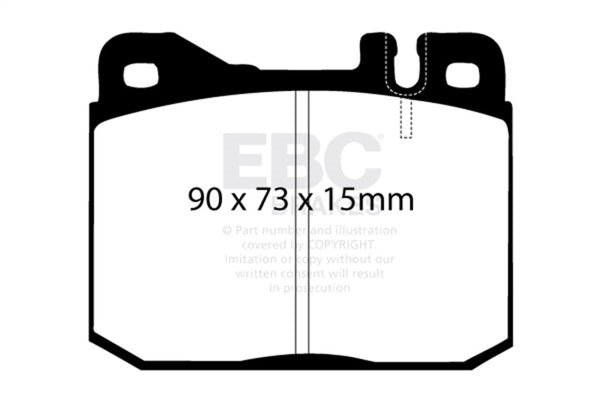 EBC 76-79 Mercedes-Benz 230 Redstuff Front Brake Pads - Bull Strap