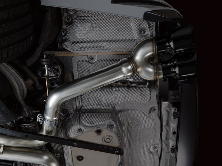 AWE Tuning 19-23 Audi C8 S6/S7 2.9T V6 AWD Track Edition Exhaust - Diamond Black Tips - Bull Strap