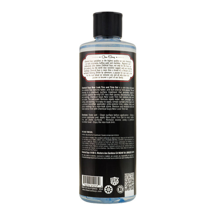 Chemical Guys Tire & Trim Gel for Plastic & Rubber - 16oz - Bull Strap