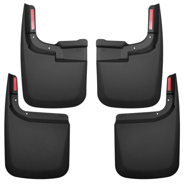 Husky Liners 2017 Ford F-250/F350 Custom-Molded Front and Rear Mud Guards - Bull Strap