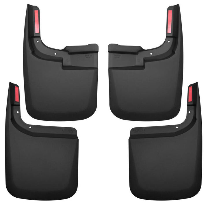 Husky Liners 2017 Ford F-250/F350 Custom-Molded Front and Rear Mud Guards - Bull Strap