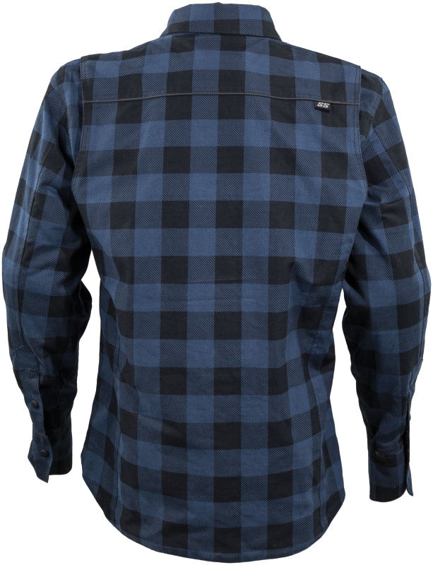 Speed and Strength True Grit Armored Motoshirt Navy/Black - Large - Bull Strap