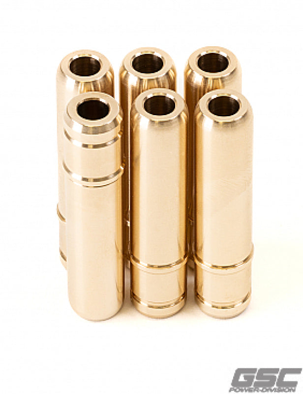 GSC P-D Toyota G16E STD Manganese Bronze Exhaust Valve Guide Stopper Style - Set of 6 - Bull Strap