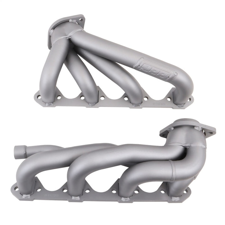 BBK 87-95 Ford F150 Truck 5.8 351 Shorty Unequal Length Exhaust Headers - 1-5/8 Titanium Ceramic - Bull Strap