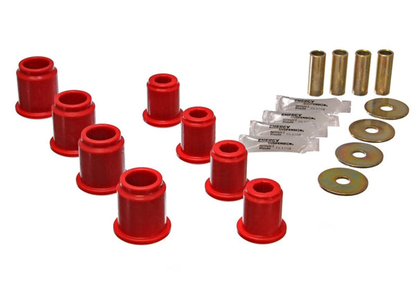 Energy Suspension 6/95-04 Toyota Pick Up 4W (Exc T-100/Tundra) Red Front Control Arm Bushing Set - Bull Strap