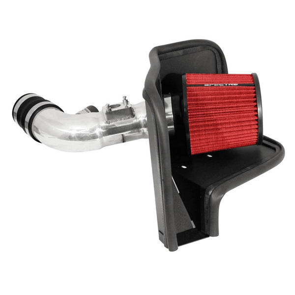 Spectre 09-14 Toyota Corolla 1.8L Air Intake Kit - Polished w/Red Filter - Bull Strap