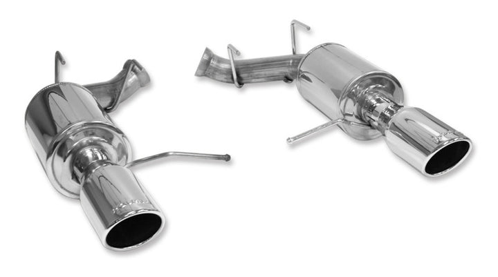 Roush 2011-2014 Ford Mustang V8 Enhanced Sound Dual Axle-Back w/ Round Tips - Bull Strap
