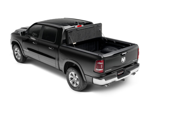 UnderCover 03-20 Dodge Ram 1500/2500 (w/o Rambox) 6.4ft Ultra Flex Bed Cover - Matte Black Finish - Bull Strap