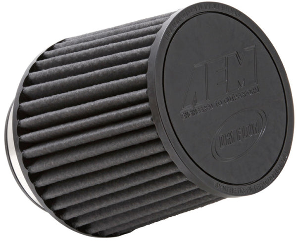 AEM Brute Force Dryflow Air Filter - Conical 6in Base OD / 5.125in Top OD / 5.25in Height - Bull Strap