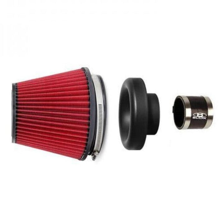 BLOX Racing Performance Filter Kit w/ 4.0inch  Velocity Stack Air Filter and 4.0inch Silicone Hose - Bull Strap