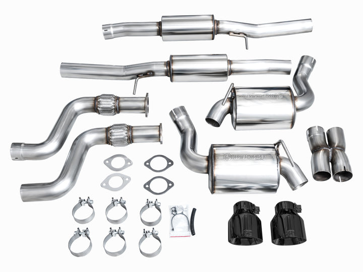 AWE 2023 Nissan Z RZ34 RWD Touring Edition Catback Exhaust System w/ Diamond Black Tips - Bull Strap
