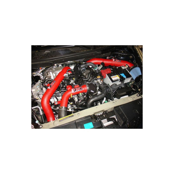 Injen 11-14 Nissan Juke 1.6L Nismo Turbo Upper Intercooler Piping Kit - Wrinkle Red - Bull Strap