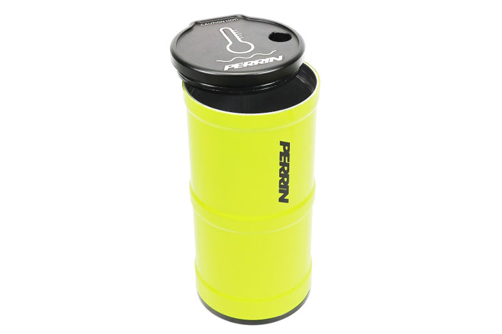 PERRIN 02-25 Subaru WRX / 04-21 STI / 13-25 BRZ/GR86/FRS/86 Coolant Overflow Tank - Neon Yellow - Bull Strap