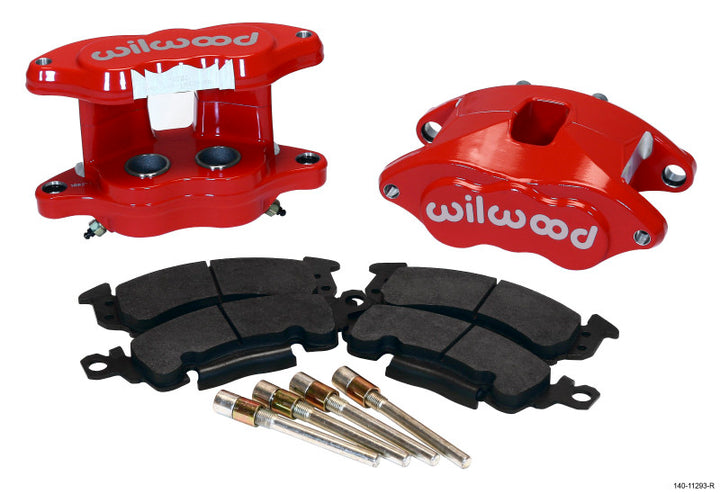 Wilwood D52 Rear Caliper Kit - Red 1.25 / 1.25in Piston 1.04in Rotor - Bull Strap