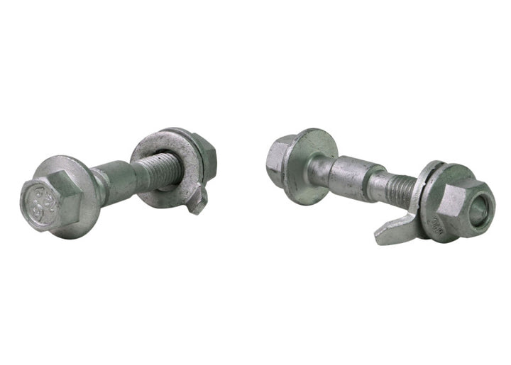 Whiteline 89-98 Nissan 240SX S13 & S14 Front / 6/09+ Chevy Cruze JG Camber Adjusting Bolt Kit - 12mm - Bull Strap